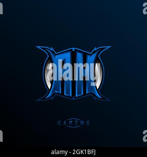 Erstes AH-Logo-Design, erstes AH-Logo-Design mit Cool-Style, Logo für Spiele, Esport, erste Spiele, Community oder Unternehmen. Stock Vektor