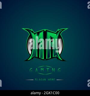 MA Initial Logo Design Cooler Stil, Logo für Spiele, eSport, erste Spiele, Community oder Unternehmen. Stock Vektor