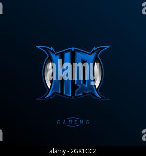 Anfängliches HQ-Logo, anfängliches HQ-Logo mit Cool-Style, Logo für Spiele, eSport, erste Spiele, Community oder Unternehmen. Stock Vektor