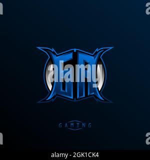 Anfängliches GA-Logo-Design, anfängliches GA-Logo-Design mit Cool-Style, Logo für Spiele, eSport, erste Spiele, Community oder Unternehmen. Stock Vektor