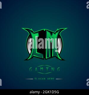 Lm Initial Logo Design Cooler Stil, Logo für Spiele, eSport, erste Spiele, Community oder Unternehmen. Stock Vektor