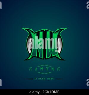 NW Initial Logo Design Cooler Stil, Logo für Spiele, eSport, erste Spiele, Community oder Unternehmen. Stock Vektor