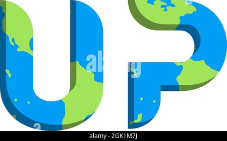 Anfängliches LOGO-Design mit World Map-Stil, Logo-Branding für Unternehmen. Stock Vektor
