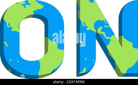 Initial AUF Logo-Design mit World Map-Stil, Logo Business Branding. Stock Vektor