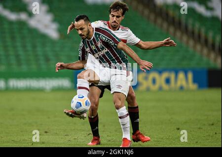 Rio De Janeiro, Brasilien. September 2021. Während der Fluminense x São Paulo, ein Spiel gültig für die Brasilianische Meisterschaft 2021, im Maracanã Stadion, in der Stadt Rio deJaneiro (RJ), an diesem Sonntag (12) statt. Kredit: Nayra Halm/FotoArena/Alamy Live Nachrichten Stockfoto