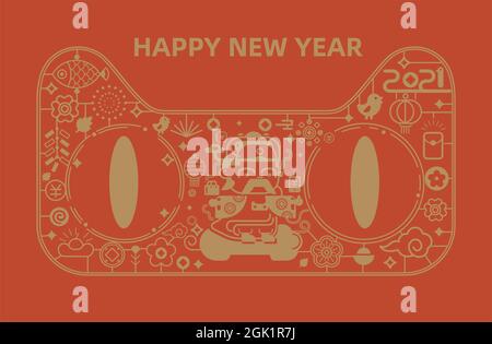 Frohes chinesisches neues Jahr Stock Vektor