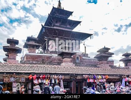 Degu Taleju Tempel auf dem Kathmandu Durbar Platz, vor dem Erdbeben in Nepal im April 2015 Stockfoto