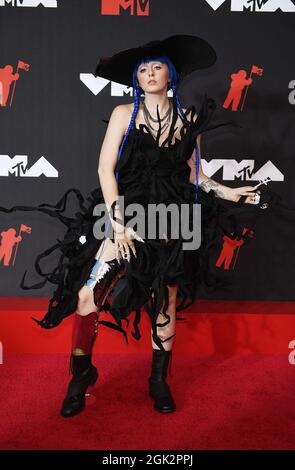 Ashnikko nimmt am 12. September 2021 an den MTV Video Music Awards 2021 im Barclays Center im Stadtteil Brooklyn in New York City Teil. Foto: Jeremy Smith/imageSPACE /MediaPunch Stockfoto