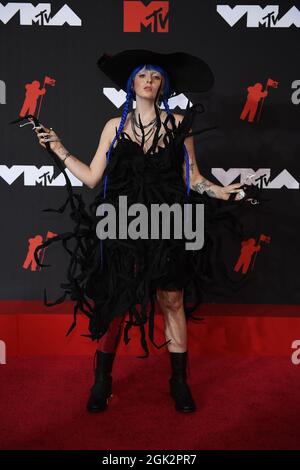 Ashnikko nimmt am 12. September 2021 an den MTV Video Music Awards 2021 im Barclays Center im Stadtteil Brooklyn in New York City Teil. Foto: Jeremy Smith/imageSPACE /MediaPunch Stockfoto