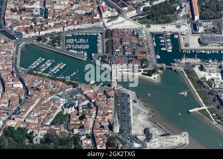 FRANKREICH CHARENTE-MARITIME (17)LUFTAUFNAHME DES HAFENS VON LA ROCHELLE Stockfoto