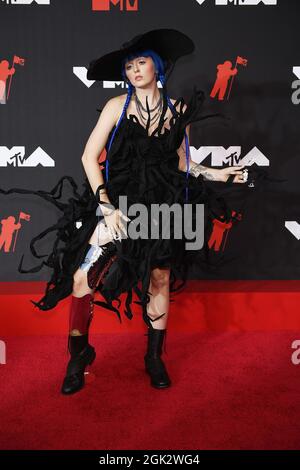 Ashnikko nimmt am 12. September 2021 an den MTV Video Music Awards 2021 im Barclays Center im Stadtteil Brooklyn in New York City Teil. Foto: Jeremy Smith/imageSPACE Stockfoto