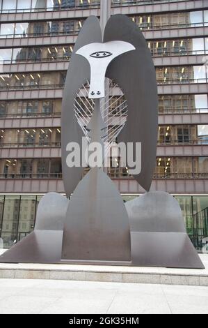 Picasso-Skulptur (ohne Titel), Chicago, Illinois, USA. Ein Geschenk von Picasso an die Stadt Chicago. Chicago ist bekannt für seine öffentliche Kunst Stockfoto