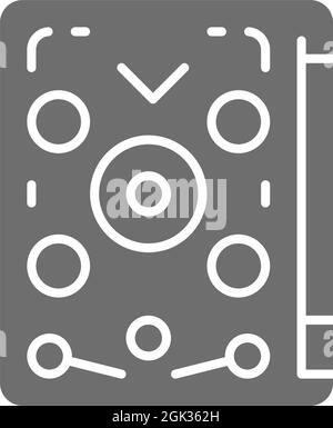 Vector Flipper, Spielmaschine, Spiel grau Symbol. Stock Vektor