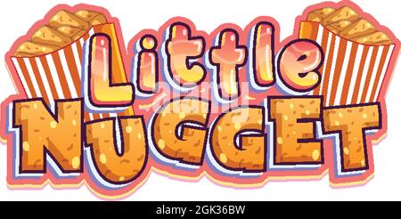 Little Nugget Logo Text Design Illustration Stock Vektor