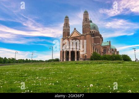 Brüssel Belgien, Skyline der Stadt am Koekelberg Basilika des Heiligen Herzens von Brüssel (Sacre Coeur) Stockfoto