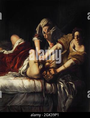 Künstler: Artemisia Gentileschi (1593-1653) Titel: Judith Slaying Holofernes, 1620-21 (Giuditta decapita Oloferne) Stockfoto