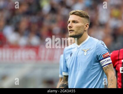 Mailand, Italien. September 2021. Mailand 12-09-2021 Stadio Giuseppe Meazza Campionato Serie A Tim 2021/22 Mailand - Lazio nella foto: Ciro immobile foto Antonio Saia -Kines Milano Credit: Christian Santi/Alamy Live News Stockfoto