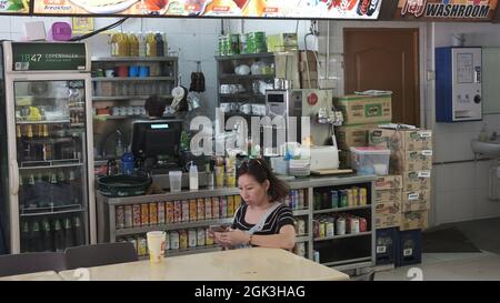 Einige der besten Hawker-Gerichte in Geylang, Singapur Stockfoto