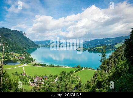 Mondsee im Salzkammergut in Österreich im Sommer Stockfoto