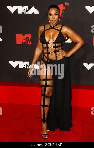 New York, USA. September 2021. Ashanti nimmt am 12. September 2021 an den MTV Video Music Awards 2021, VMAs, im Barclays Center in Brooklyn, New York, USA, Teil. Kredit: dpa/Alamy Live Nachrichten Stockfoto