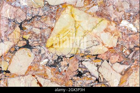 Rosafarbener Marmor. Hintergrund und Textur von natürlichem Marmor. Stockfoto