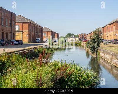 Gebäude der ehemaligen Royal Ordnance Depot, Weedon, Northamptonshire; jetzt für die Leichtindustrie verwendet und vor kurzem im Einzelhandel. Stockfoto