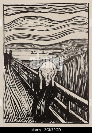 Kunst von Edvard Munch – der Schrei (1895) Stockfoto