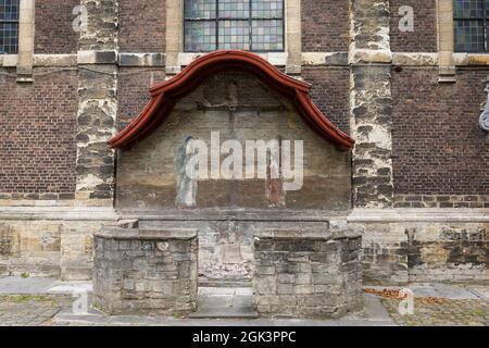 UNESCO-Weltkulturerbe mit mittelalterlichem Beginenhof in Gent, Belgien Stockfoto