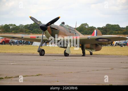 Auf der Abingdon Air & Country Show 2021 parkte ein Hawker-Hecht Stockfoto