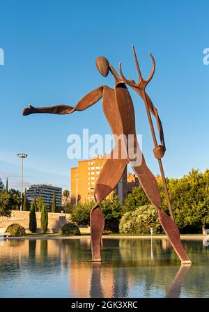 Neptune - Fisherman Sculpture von Antonio Marí, Turia Gardens, Valencia, Spanien Stockfoto