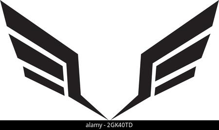 Wings Logo Design Inspiration Vektor-Vorlage mit isolierten Hintergrund Stock Vektor