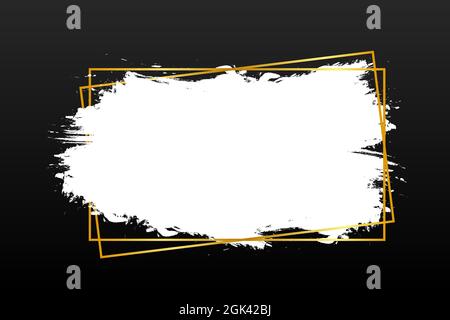 Angebotsvorlage konzeptionelle Klammern grunge pinsel. Handgezeichneter Acrylstrich, Zitat-Vorlage. Vektorgrafik. Stock Vektor