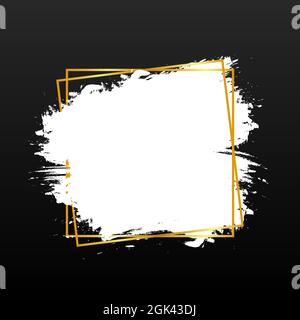 Angebotsvorlage konzeptionelle Klammern grunge pinsel. Handgezeichneter Acrylstrich, Zitat-Vorlage. Vektorgrafik. Stock Vektor