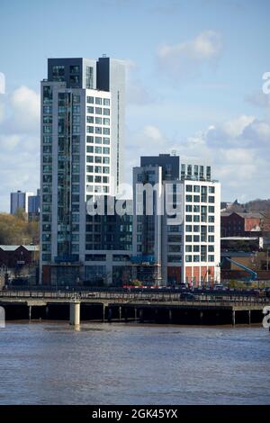 nein 1 Princes Dock Apartment Gebäude Teil der liverpool Waters Entwicklung liverpool england uk Stockfoto