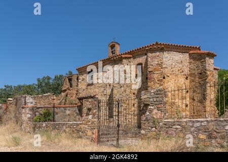 Bishop's Hospital. Navatrasierra, Las Villuercas, los Ibores und La Jara Geopark, Provinz Caceres, Extremadura, Spanien Stockfoto