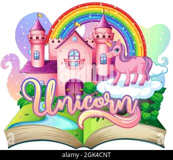 3D Pop-up-Buch mit Märchen Thema Illustration Stock Vektor