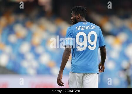 Napoli, Italien. September 2021. Andre Zambo Anguissa von SSC Napoli während des Fußballspiels der Serie A 2021/2022 zwischen SSC Napoli und Juventus FC im Stadion Diego Armando Maradona in Napoli (Italien), 11. September 2021. Foto Cesare Purini/Insidefoto Kredit: Insidefoto srl/Alamy Live News Stockfoto