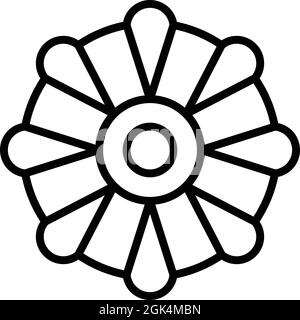 Konturenvektor für das Symbol „Fidget Stress Spin“. Handspinner. Spielzeugrotation Stock Vektor