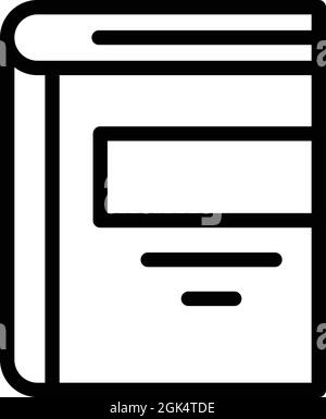 Vektorgrafik für Symbole für geschlossene Bücher. Hardcover mit Wörterbuch. Bildungswissen Stock Vektor