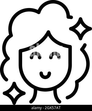 Vektorgrafik für Symbolumrisse des Beauty-Clients. Salon Master. Spa-Center Stock Vektor