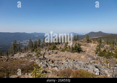 Wanderung von Zwercheck zum Grossen Osser Stockfoto