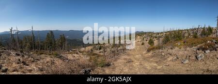 Wanderung von Zwercheck zum Grossen Osser Stockfoto