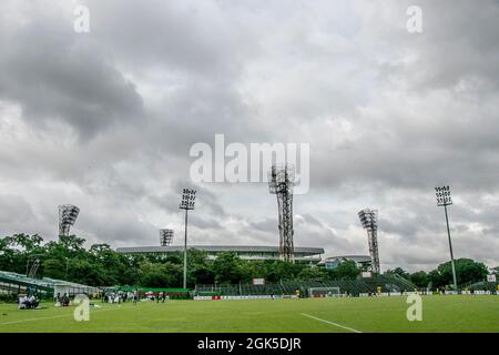 Der FC Hyderabad gewinnt 5-0 gegen Assam-Gewehre in einem Spiel der Gruppe D, das auf dem Mohun Bagan-Boden in Kalkata gespielt wird. (Foto von Amlan Biswas/Pacific Press) Stockfoto