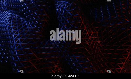 3D-Rendering, Abstract dunkle Materie geometrische Muster Hintergrund Stockfoto