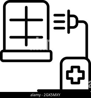 Skizze des Symbols für chemische Desinfektion. Spray desinfizieren. Reinigungskontrolle Stock Vektor