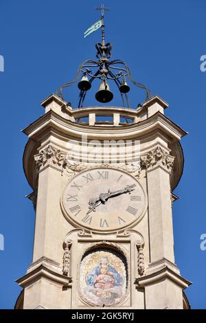 Italien, Rom, Oratorio dei Filippini, torre dell'orologio, Uhrturm Stockfoto