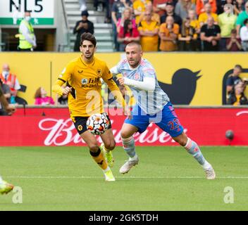 Bild: Gustavo Pantano/AHPIX LTD, Football, Premier League, Wolverhampton Wanderers gegen Manchester United, Molineux Stadium, Wolverhampton, UK, 29/08/ Stockfoto