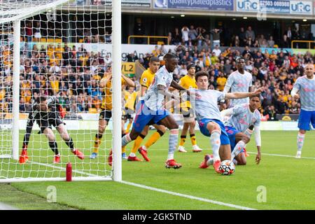 Bild: Gustavo Pantano/AHPIX LTD, Football, Premier League, Wolverhampton Wanderers gegen Manchester United, Molineux Stadium, Wolverhampton, UK, 29/08/ Stockfoto