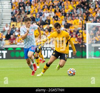 Bild: Gustavo Pantano/AHPIX LTD, Football, Premier League, Wolverhampton Wanderers gegen Manchester United, Molineux Stadium, Wolverhampton, UK, 29/08/ Stockfoto