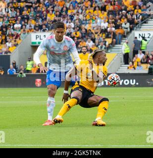 Bild: Gustavo Pantano/AHPIX LTD, Football, Premier League, Wolverhampton Wanderers gegen Manchester United, Molineux Stadium, Wolverhampton, UK, 29/08/ Stockfoto